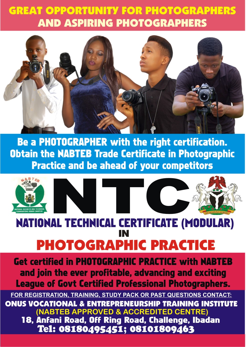 NABTEB Trade Certificate in Photographic Practice